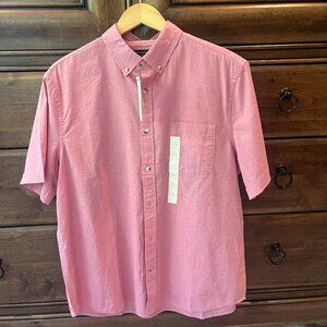 NWT Men's Banana Republic Short Sleeve Slim Untucked Button Down Shirt- Size L